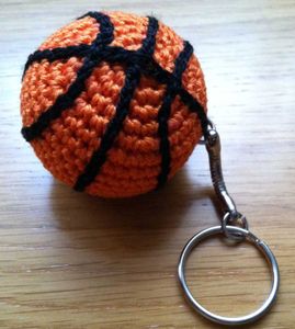 Crochet Basketball Keychain