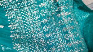 Teal Sequin Embellished Skirt