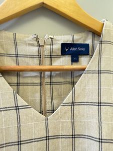 ALLEN SOLLY Checkered Dress