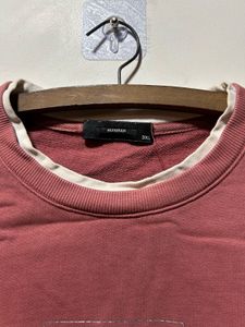 Dusty Rose Layered Neck Sweatshirt