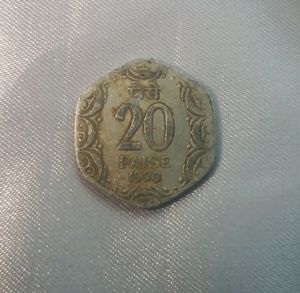 1990 20 Paise Coin