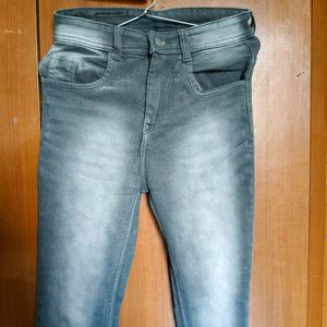Grey high waist bootcut jeans for women