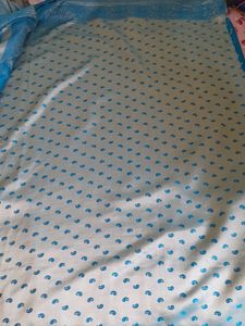 Blue Paisley Silk Saree With Blouse.