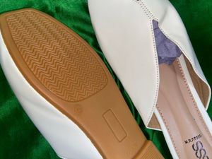 Elegant White Mule Slides