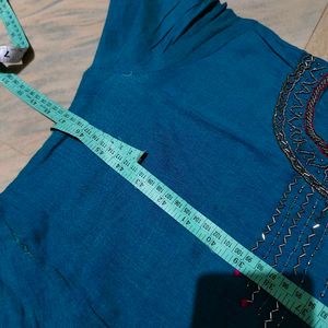 💙 Elegant Teal Blue Anarkali Kurti 💙