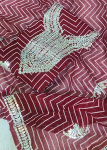Jaipuri Gota Patti Dress Material Pure Cotton