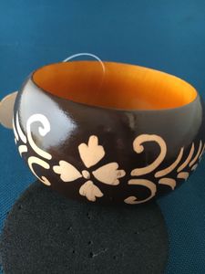 Hand painted wooden bangle