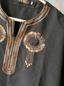 Embroidered Long Sleeve Top