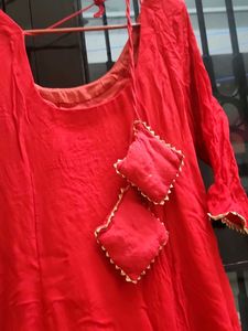 Red Embellished Top