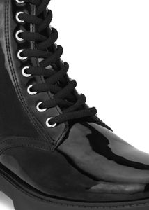 Black Patent Leather Boots