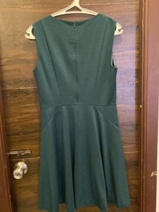 green A line dress