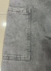 Grey Wash Cargo Pants