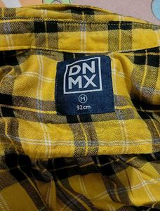 Yellow Plaid Button-Down Shirt