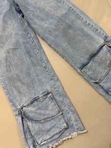 Wide Leg Acid Wash Jeans