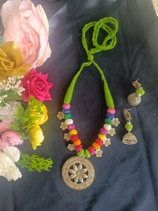 Handmade colour full  necklace set