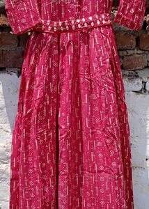 Party Wear Gown With Belt