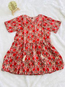Red Floral Print Mini Dress