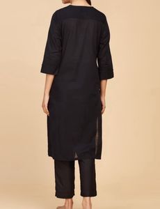 Fabindia Black Cotton Kurta