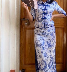 Vintage Floral Two-Piece Set