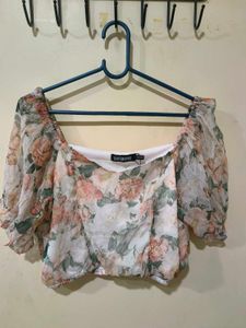 Sassafras Floral Crop Top