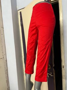 Pintrest Red Designer Pure Cotton Pant
