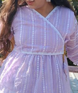 New One Purple 💜 &amp; White 🤍 Dress 👗