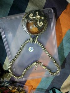 Metallic Stone Necklace