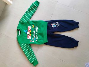 Cute Cartoon Kids Outfit (Pants With T_Shirt)