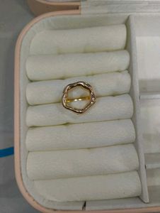 Gold Irregular Circle Ring