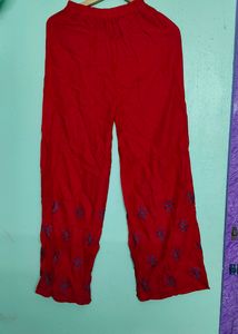 Red Embroidery 🪡 Palazzo