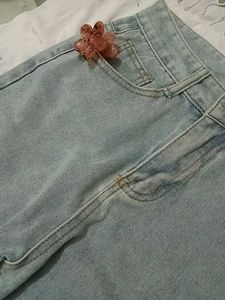 Embroidered Light Wash Jeans