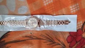 Rose Gold Crystal Accent Watch