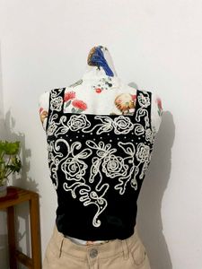 Beautiful black embroidery top
