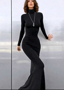 NEWME Black Turtleneck Maxi Dress NEVER WORN