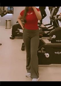 Brown Flared Yoga Pants