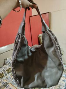 Stylish Grey Hobo Bag
