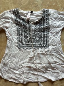 Boho Embroidered Top