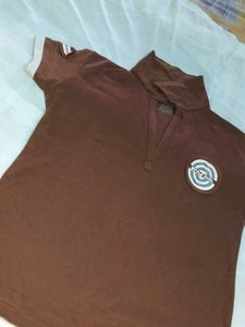 Brown Casual T-Shirt