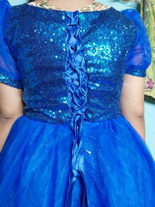 Royal Blue Tulle Gown