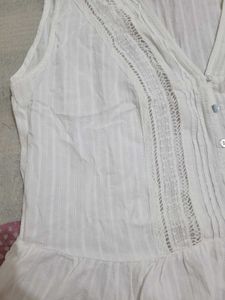 White Sleeveless Top