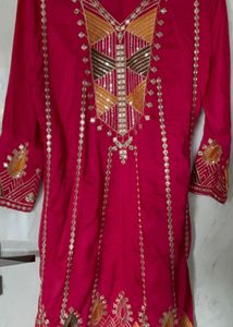 Pink Embellished Palazzos