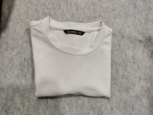 White Ribbed Crop Tee | relaxed Fit