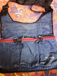 Cross Body Bag In Denim