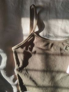 Ribbed Tank Top with Detail