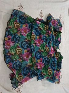 Floral Print Layered Dress