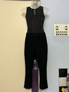 Branded Black Party Wear Jumpsuit