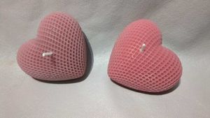 Heart Candles 1 piece rose fragrance