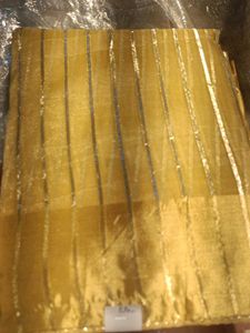 Gold Striped Saree Readymade Blouse