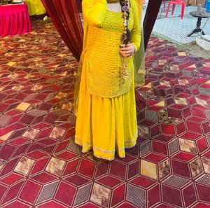 Yellow Fully Heavy Punjabi Suit