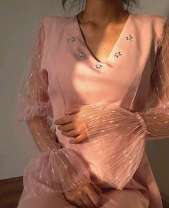 SHEIN Combo Pink Dress & Shrug